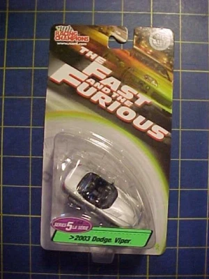 CAMPEONES DE CARRERAS RÁPIDO Y FURIOSO SERIE 5 2003 DODGE VIPER!  PLATA NUEVO EN PAQUETE Foto 1 de 3