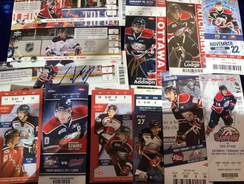 Saginaw Spirit Player OHL Ticket Stubs,Auto Lot 2006-2017 Cover