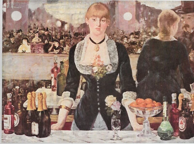 Impresión artística 1939 The Bar at the Folies-Bergeres de Manet impresión vintage 9,5 x 7"" Foto 1 de 4
