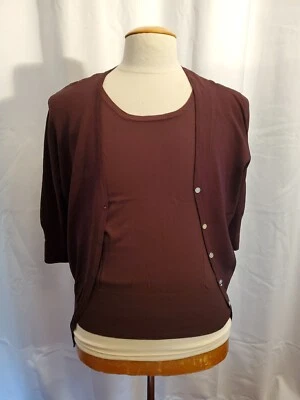 Conjunto Suéter George Brown Rayón Nylon 16/18 Sin Mangas Tanque Manga Larga Suéter Foto 1 de 4