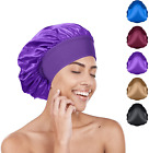 Silk Hair Wrap for Sleeping, Satin Bonnet Sleep Cap for Curly Hair, Night Caps