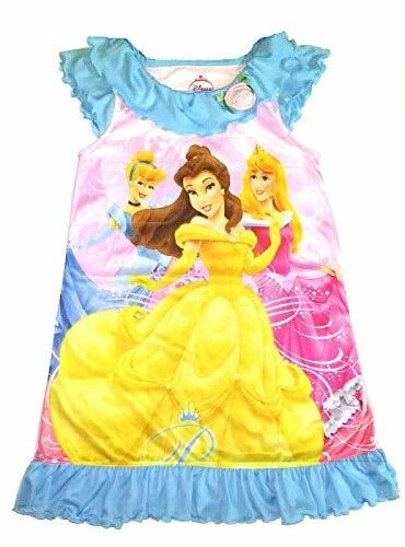 Vestido, Princesas Disney Girl's Princess Rosa, Camisola Azul, Tamanho 4 - Imagem 1 de 1