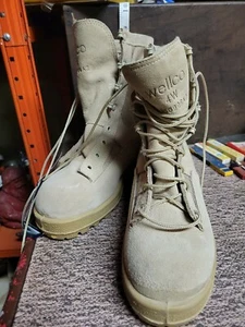 Wellco Military Combat Boots  Steel Toe Size 4W Tan NWB - Picture 1 of 8