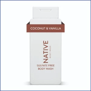 Native Body Wash, Coconut & Vanilla, Sulfate Free, Paraben Free, 18 oz - Foto 1 di 12