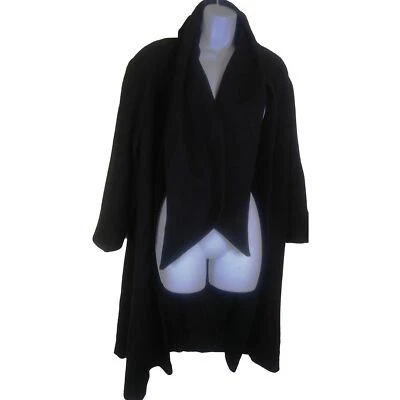 Abrigo Vintage Mujer Petite Sophisticate S Negro Bufanda Incorporada Hecho en EE. UU. Años 90 Foto 1 de 4