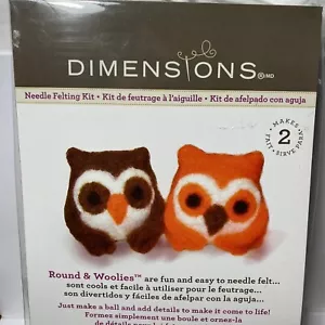 Dimensions Nadelfilzset Round & Woolies Eulen Bastelfilzset 100% Wolle - Bild 1 von 12