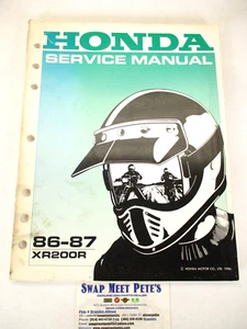 Genuine Original Honda 1986 1987 XR200R Complete OEM Shop Repair Service Manual - Picture 1 of 6