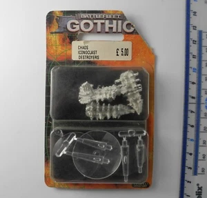 3 DESTRUCTORES CLASE ICONOCLASTA CAOS Metal Flota de Batalla Gótico Blister Pack G1a - Imagen 1 de 3
