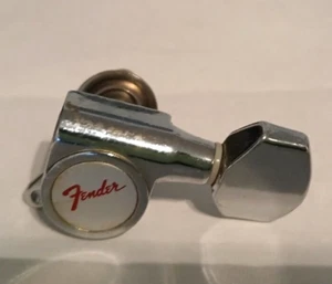 Vintage Fender Red Logo Inline Tuner Tuning Peg Right Side Fender 1980s - Picture 1 of 2