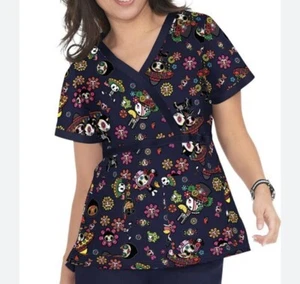 Tokidoki Day of the Dead Scrub Top size XS XSmall - Picture 1 of 1