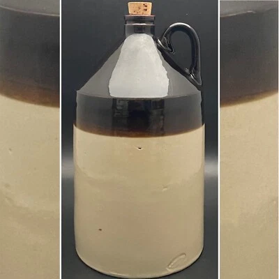 Botella/jarra de whisky Sherwood Bros esmaltada con sal marrón beige de 1 galón EE. UU. 12" t Foto 1 de 4