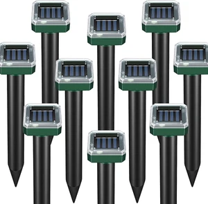 Mole Repellent 10-Pack, Solar Powered Ultrasonic Animal Repeller Waterproof for - Picture 1 of 12