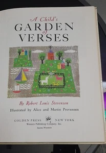 Robert Louis Stevenson's A Child's Garden of Verses A Golden Book Hard Cover - Picture 1 of 9