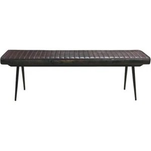 Bowery Hill Contemporary Cushion Bench in Espresso and Black - Picture 1 of 1