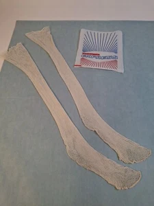 Calze donna vintage a rete in pizzo bianco - Foto 1 di 11