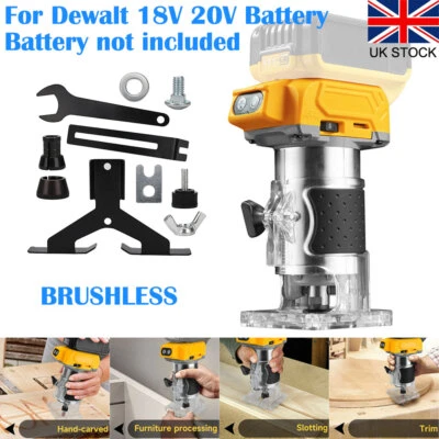 For Dewalt 18V Battery Cordless Brushless Electric Hand Trimmer Router Laminate