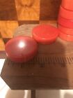 Vintage Replacement Bakelite BACKGAMMON Large Game Pieces Droughtsmen Chips Each