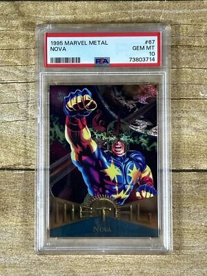 1995 年漫威金属 Nova #67 卡 PSA 10 GEM MT — 第 1/4 张图片