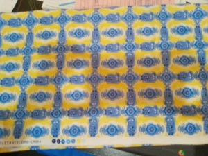 Timeless Treasures Blue Yellow Floral Fabric cotton woven quilting arts crafts  - Picture 1 of 1