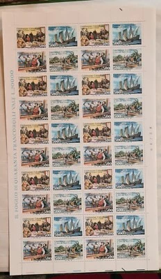 Italia 1992_Celebrazioni colombiane - foglio intero - Immagine 1 di 2