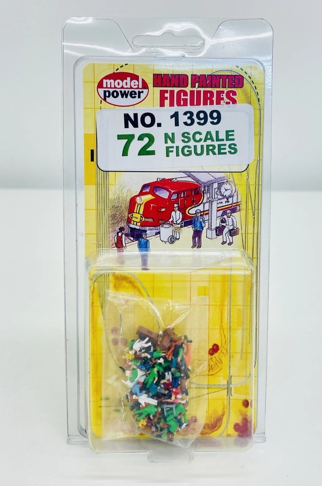 Model Power N Scale 72 Assorted Figures Hand Painted 1399 New Sealed - Image 1 of 3