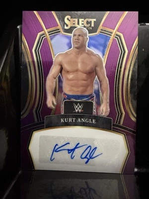 2024 WWE Select Kurt Angle Purple Prizm Auto 30/35 - Image 1 of 2