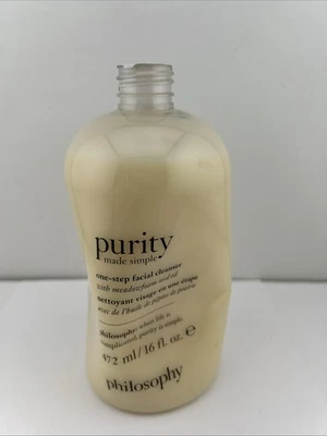 Limpiador facial de un solo paso Philosophy PURITY hecho simple *sellado, sin tapa* 16 oz Foto 1 de 4