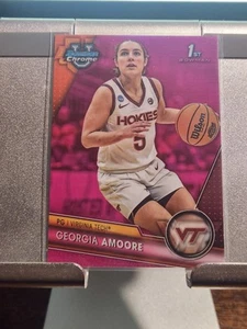 GEORGIA AMOORE 2024 BOWMAN U CHROME PINK REFRACTOR NO. 2- VIRGINIA TECH - Picture 1 of 2