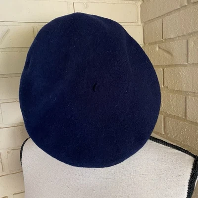Vintage Basque Navy Beret 100% Impermeable Pure Laine Wool Made in France Chic - Image 1 of 4