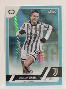 2022-23 Topps Chrome UEFA 80 Cristiana Girelli Aqua Prism Refractor - Picture 1 of 2