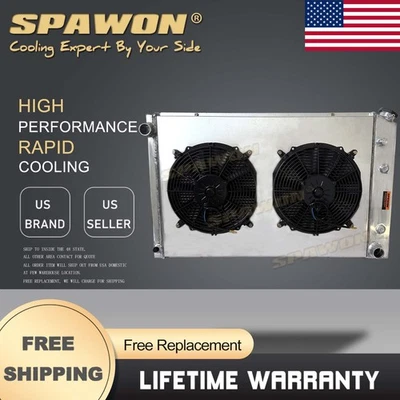 Radiador cubierta ventilador SPAWON para Chevrolet GMC C K P R V Series Blazer 81-91 3 filas Foto 1 de 4