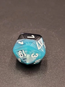 Chessex D20 Black And Shell Polyhedral Dice Wargaming Strategy - Picture 1 of 6