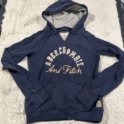 Abercrombie and Fitch Mujer Y2k Logo Sudadera con Capucha M Sin Cuerdas Defectos Foto 1 de 4