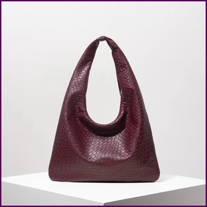 Bolso de hombro vintage de cuero tejido sintético, bolso de mano para mujer, bolso de gran capacidad - Imagen 1 de 27