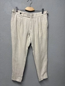 Pantalones de lino SuitSupply para hombre talla EU 54 / W 36 - Imagen 1 de 16