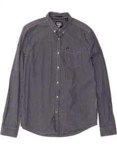 SUPERDRY Mens Shirt XL Navy Blue Check Cotton AQ06 - Picture 1 of 3