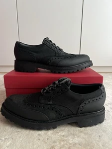 GRENSON Archie Black Tech Vibram Brogues UK 11 | Nuovo con scatola - Foto 1 di 17
