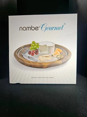 Bandeja moderna de queso de cobre Nambe con cuchillo nueva en caja para servir entretenimiento navideño Foto 1 de 4