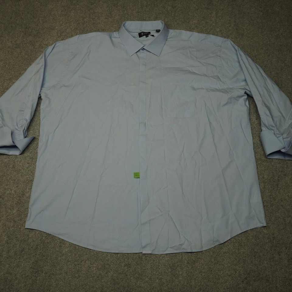 Camisa de vestir para hombre Stacy Adams azul claro 20 34/35 mezcla de algodón Foto 1 de 4