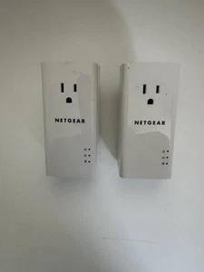 2 x NETGEAR Powerline 1200+ Extra Outlet PLP1200S Ethernet Extender TESTED - Picture 1 of 2