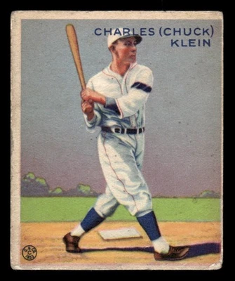 Goudey Baseball 1933 #128 Chuck Klein GD *e2 Foto 1 de 2