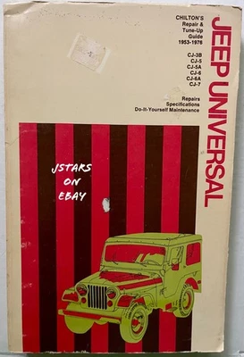 1953 1954 1955 1956 1972 1973 1974 1975 1976 JEEP CJ3 CJ5 CJ6 CJ7 MANUAL DE REPARO - Imagem 1 de 4