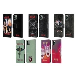 OFFICIAL MOTLEY CRUE ALBUMS LEATHER BOOK WALLET CASE FOR APPLE iPHONE PHONES - Picture 1 of 11