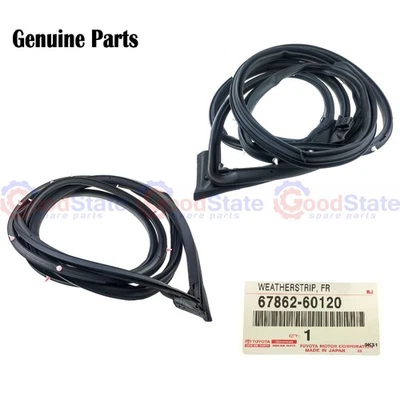 Genuine Toyota Prado 120 Series KDJ GRJ Front RH & LH Door Weatherstrip Rubber - Image 1 of 4