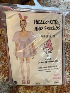 Neu in Verpackung Hello Kitty & Friends Forever 21 My MELODY sexy Halloween Erwachsenenkostüm M/L - Bild 1 von 9