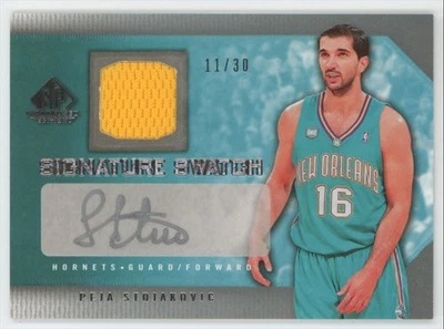 2007-08 SP Game Used Signature Swatch Peja Stojakovic Auto Patch /30 #SS-PS A1 - Image 1 of 2