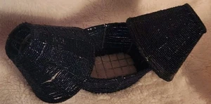 Lot 3: Beaded Glass Candle Holder Tea Blue Cobalt Light Shades & Basket - Picture 1 of 9