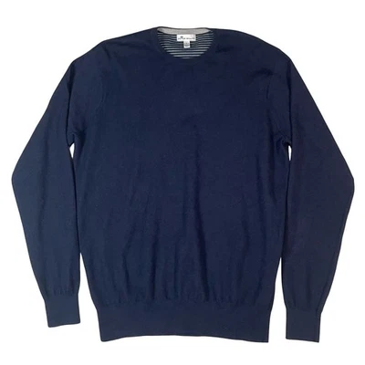 Suéter Peter Millar Cashmere Azul Marino Sólido L Preppy Clásico Heritage Cápsula Foto 1 de 4