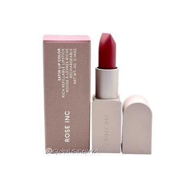 ROSE INC Satin Lip Color DEMURE Lipstick Full Size 0.14 Oz 4 g Refillable NIB - Image 1 of 4