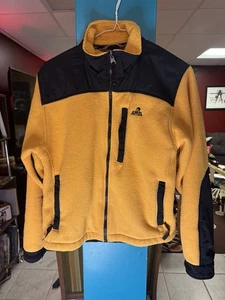 Eastern Mountain Sports Jacket Women’s Med Yellow Polartec Fleece Outdoor Hiking - Picture 1 of 6